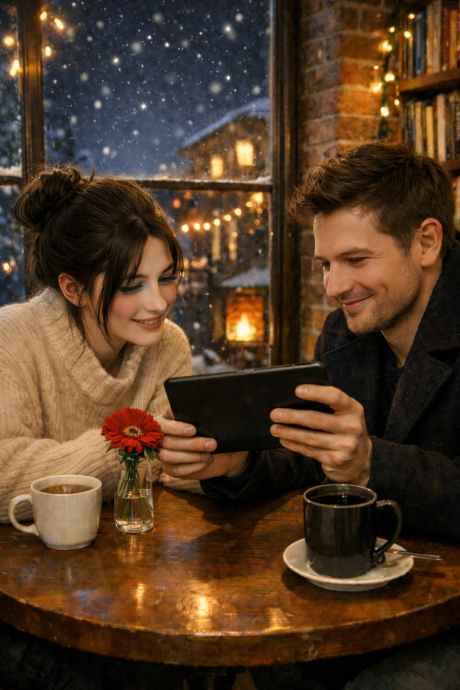 Под фонарём в снегу: случайная встреча в декабре