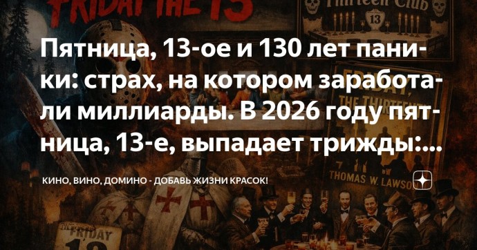 Пятница, 13....повод для страха или юмора