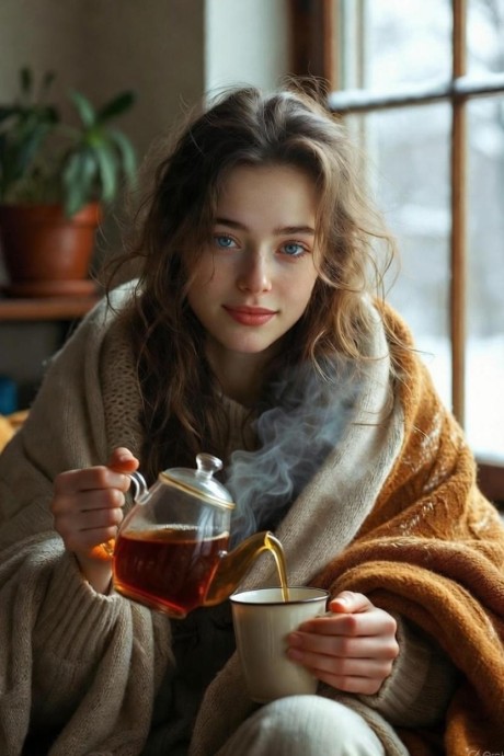 Под фонарём в снегу: случайная встреча в декабре